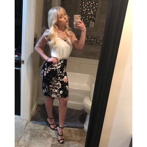 Floral Pencil Skirt